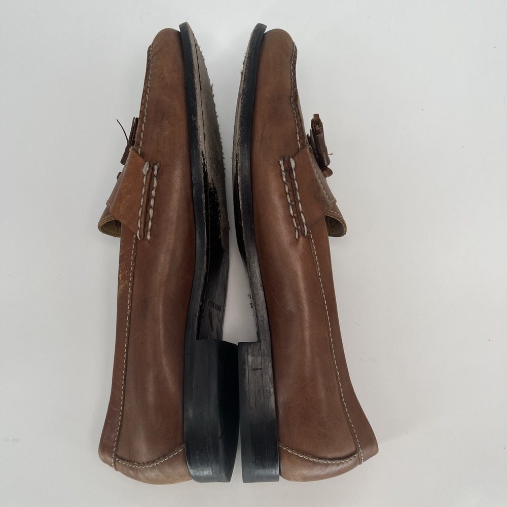 Cole Haan Pinch Men's Size 12 Dress Shoes Brown Leather Tassel Moc Toe Loafers - Picture 4 of 7